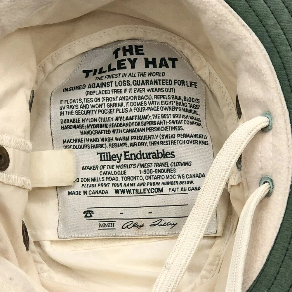 Tilley LT3 Wide Brim Lightweight Hat Sun Outdoor Safari Hiking Size 7 1/8 - Picture 8 of 12